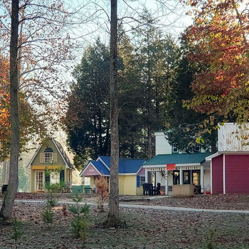 kids playhouses at Sycamore Springs Park